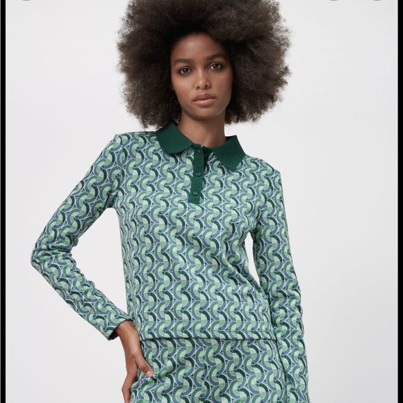 Zara Jacquard Polo Shirt - Picture 7 of 9